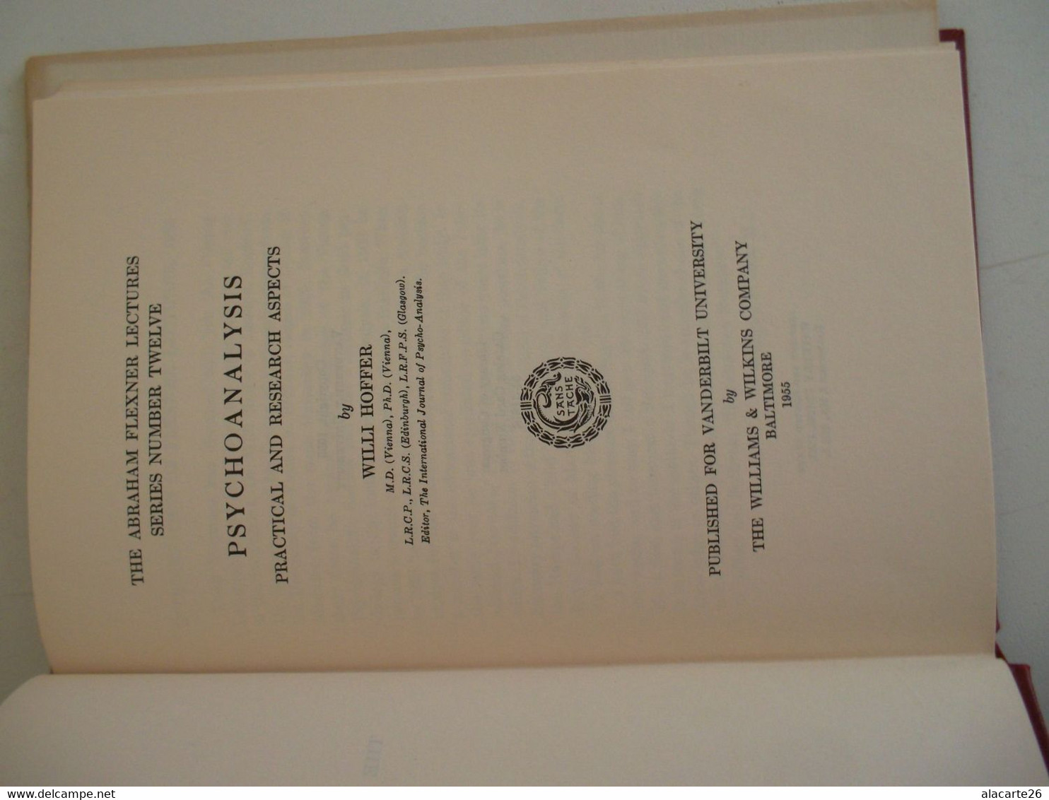 PSYCHOANALYSIS PRATICAL AND RESARCH ASPECTS / WILLI HOFFER - Psicología