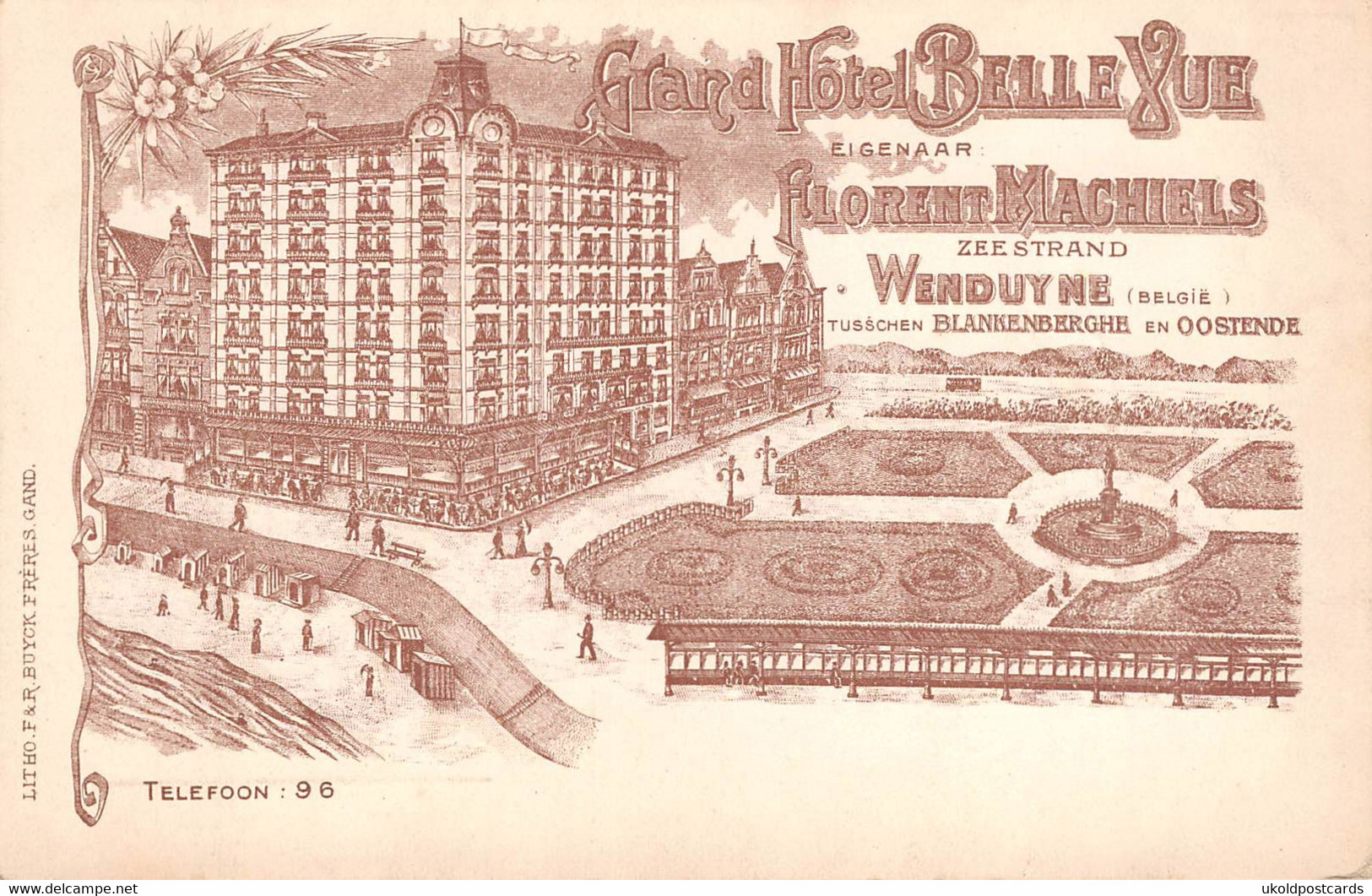 CPA -  Belgique, WENDUYNE / WENDUINE, Grand Hotel Belle Vue - Wenduine