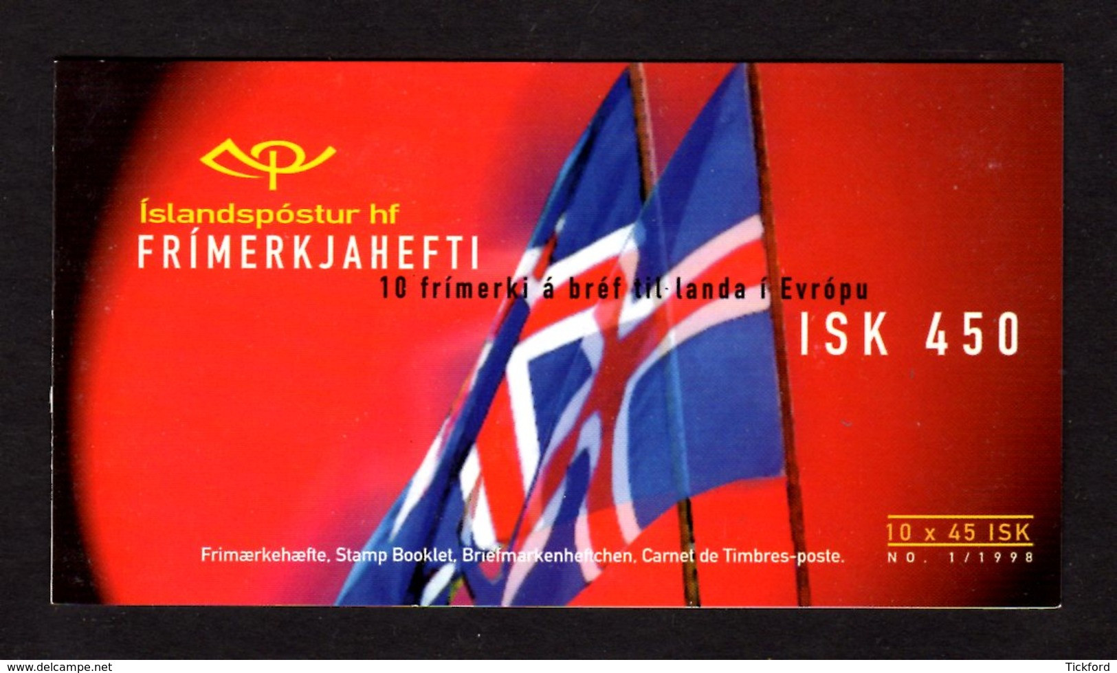 ISLANDE 1998 - Carnet Yvert C839 - Booklet - Facit H40 - NEUF** MNH - Europa, Festivals Nationaux - Markenheftchen