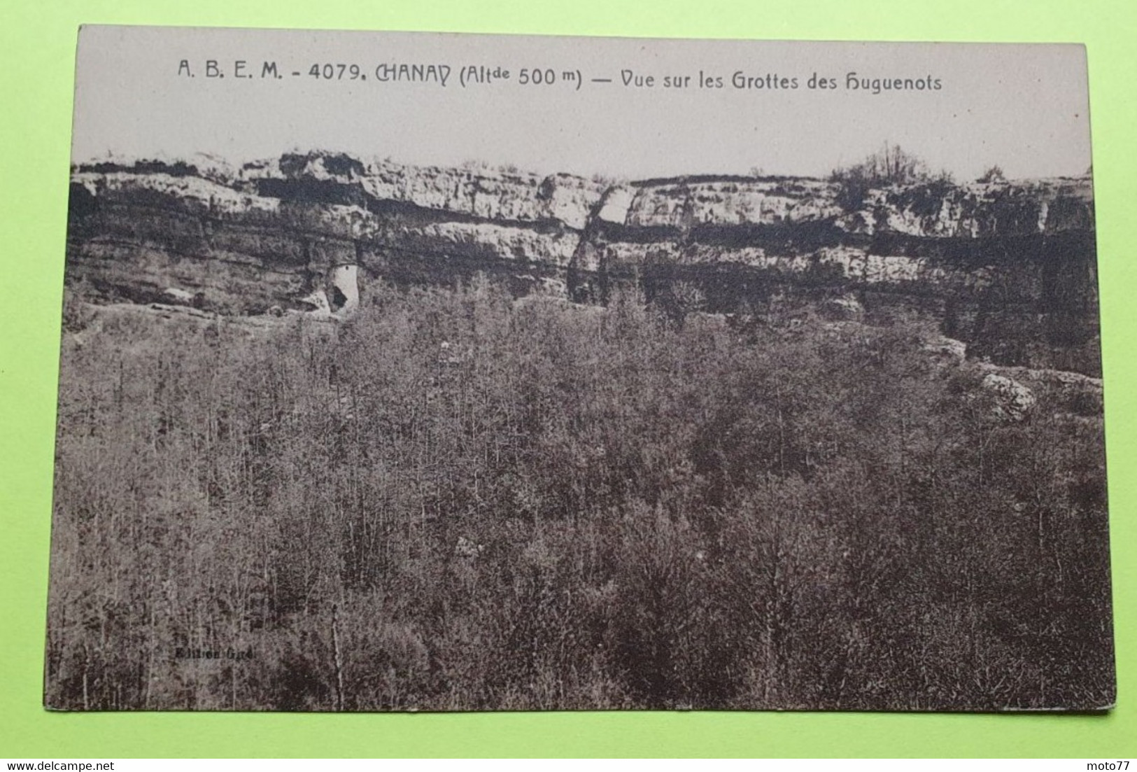 38 / ISÈRE - Chanas - Grottes Des Huguenots - CPA Carte Postale Ancienne - Vers 1920 - Chanas