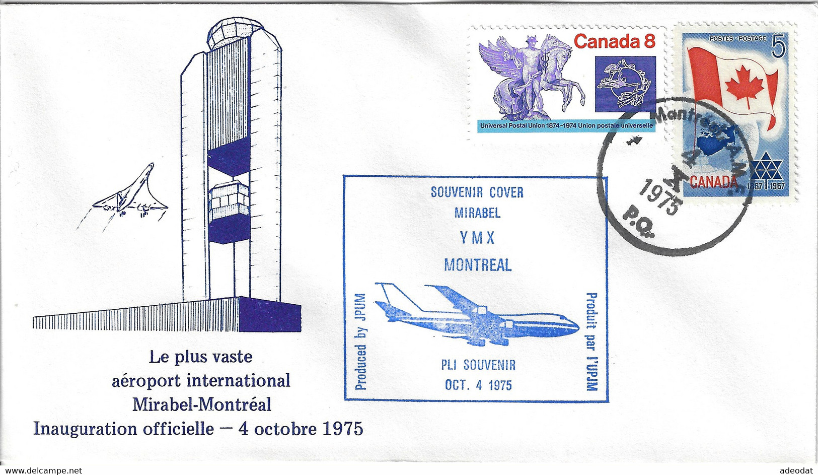 CANADA 1975  2  COMMEMORATIVE COVERS MIRABEL INAUGURATION, KERPHILA - Enveloppes Commémoratives