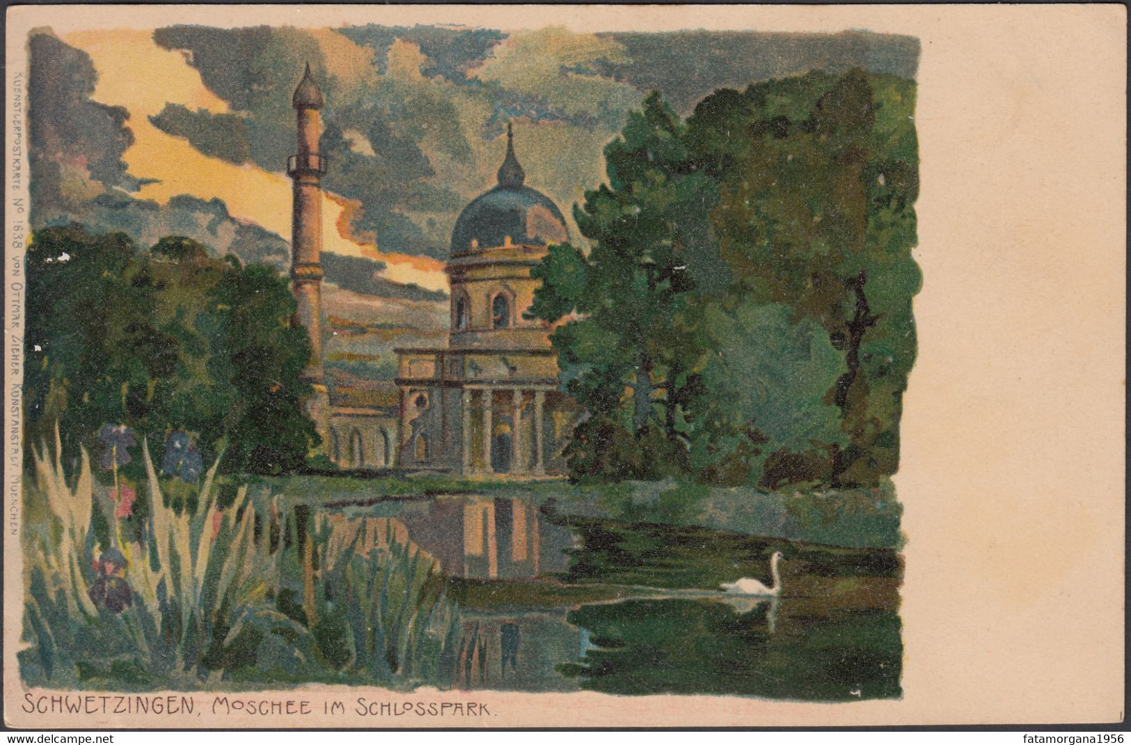 GERMANIA, SCHWETZINGEN - Cartolina D'epoca Rappresentante Una Riproduzione Della Moschea In Schlosspark - Schwetzingen