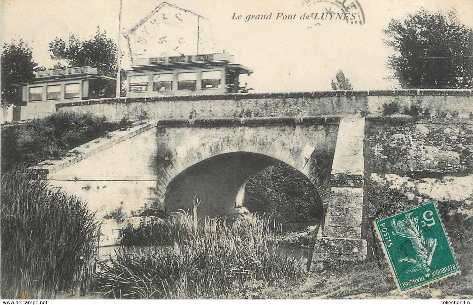 / CPA FRANCE 13 "Le Grand Pont De Luynes" / TRAMWAY - Luynes