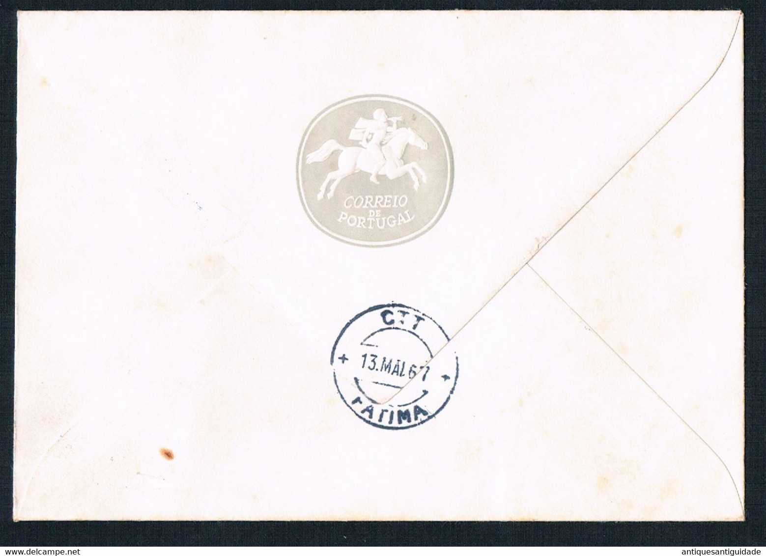 FDC - 1967 - Portugal - Fátima - Cinquentenário Das Aparições 1917 - 67  Correio De Portugal. Primeiro Dia De Circulação - FDC