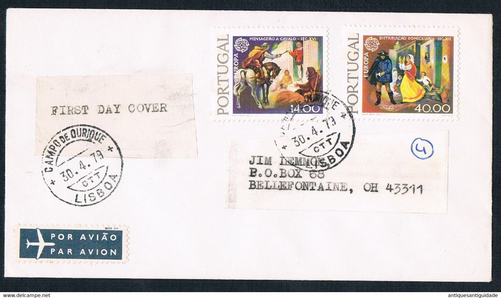 FDC - 1979 - Campo De Ourique - Lisbon - Airmail - Usati