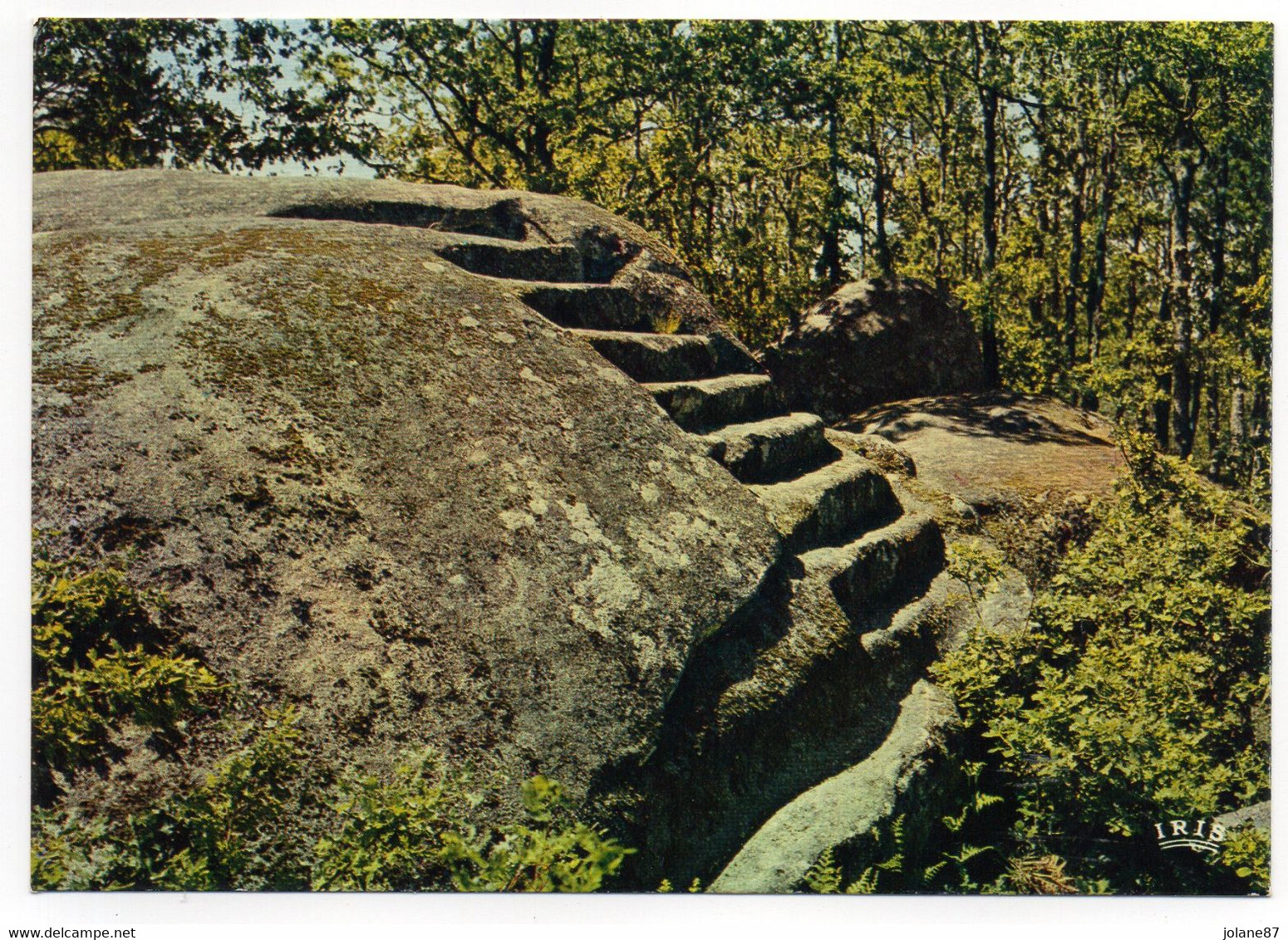 CPSM   23    PONTARION    -    LA PIERRE AUX NEUF GRADINS SUR LA COLLINE DE MARTINEICHE - Pontarion