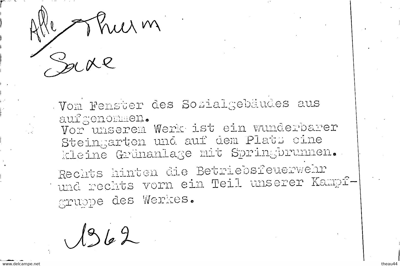 ALLEMAGNE - THURM - THUM  - Cliché D'une Cérémonie Officielle En 1962 Dans La Cour D'une Usine - Voir Description - Thum