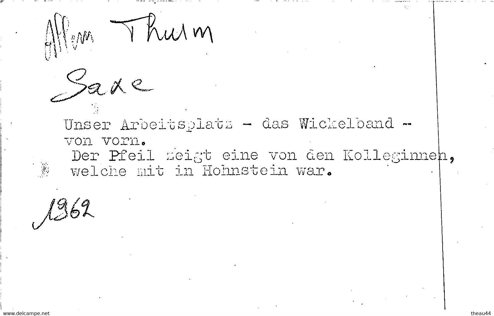 ALLEMAGNE - THURM - THUM  - Cliché De Femmes Au Travail Dans Une Usine En 1962 - Voir Description - Thum