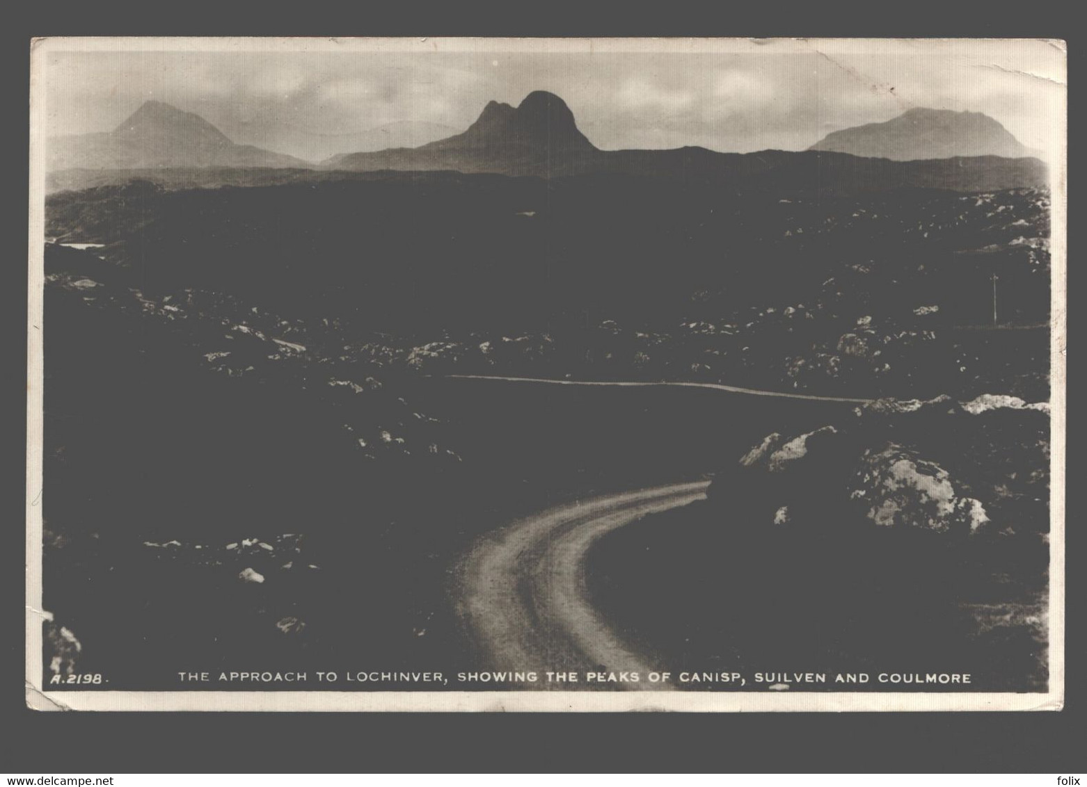 The Approach To Lochinver, Showing The Peaks Of Canisp, Suilven And Coulmore - Sutherland