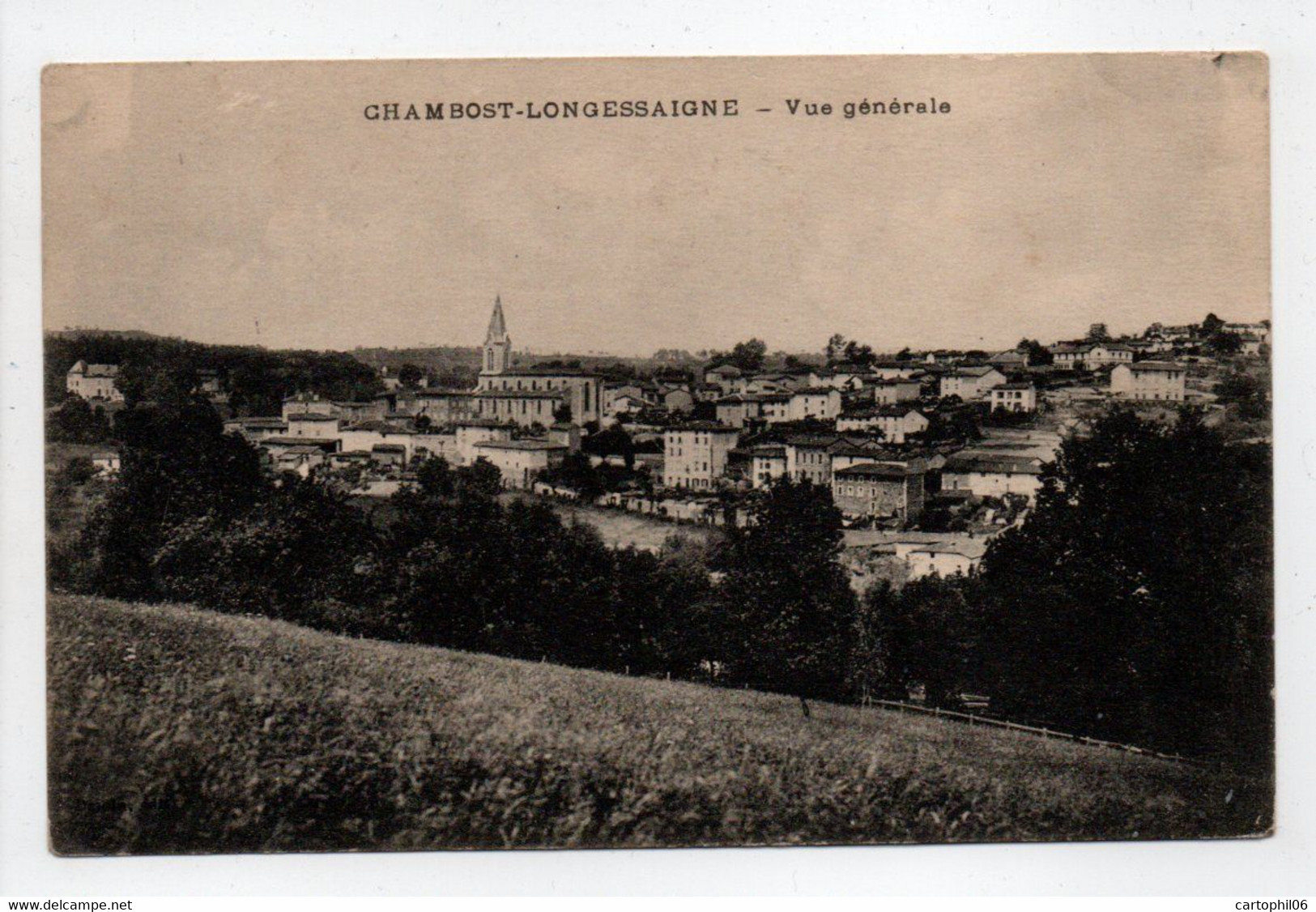 - CPA CHAMBOST-LONGESSAIGNE (69) - Vue Générale 1924 - - Autres & Non Classés