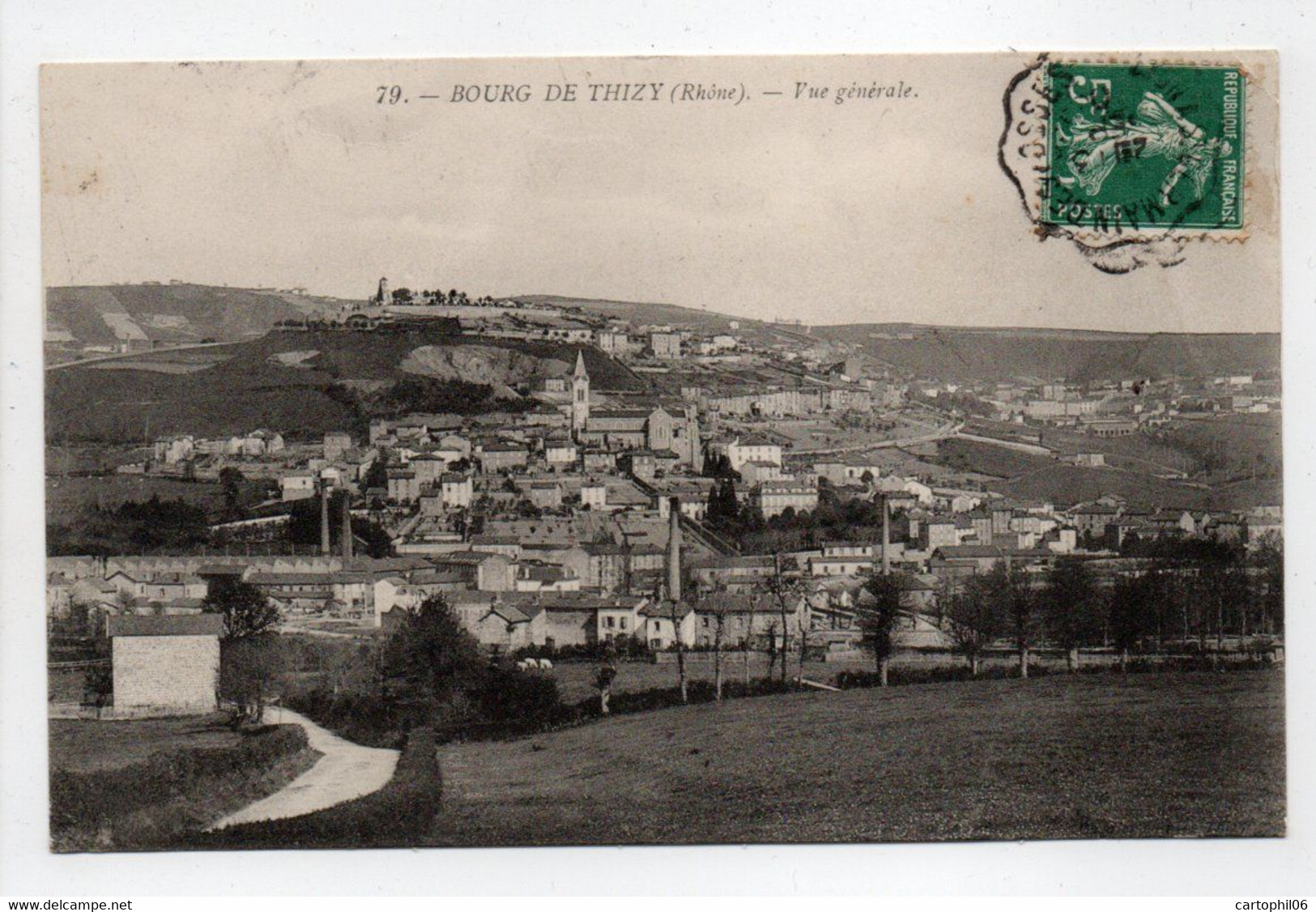 - CPA BOURG DE THIZY (69) - Vue Générale - - Thizy