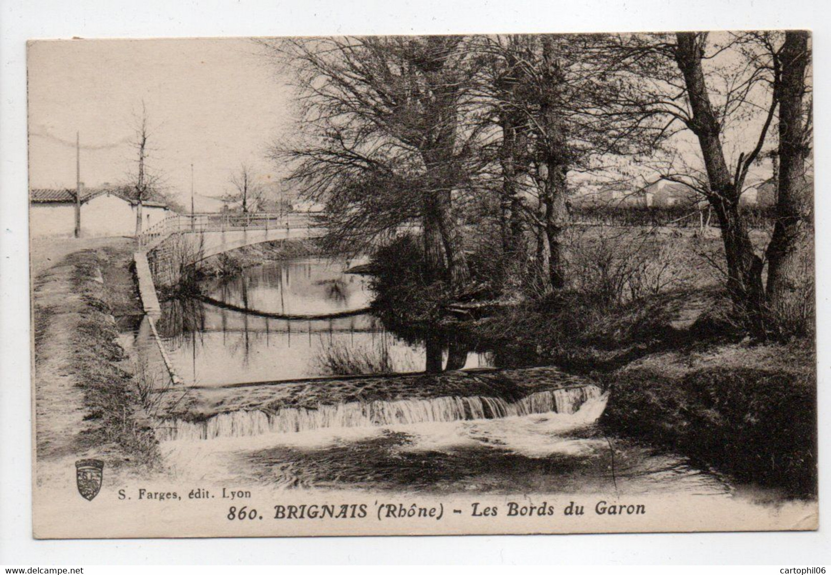 - CPA BRIGNAIS (69) - Les Bords Du Garon 1924 - Edition Farges 860 - - Brignais