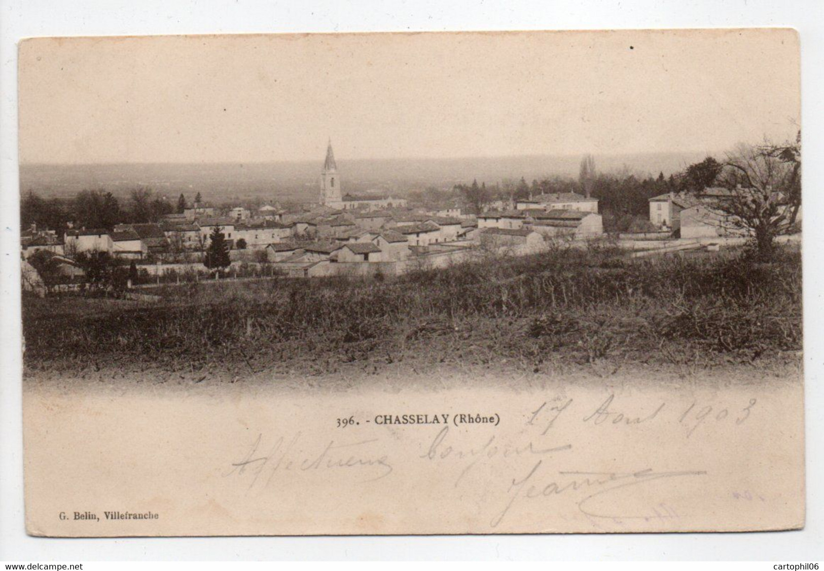 - CPA CHASSELAY (69) - Vue Générale 1903 - Edition Belin 396 - - Other & Unclassified