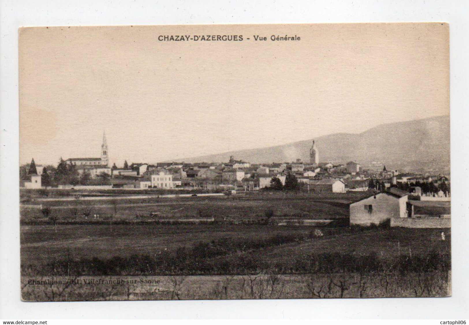 - CPA CHAZAY-D'AZERGUES (69) - Vue Générale 1920 - Edition Chambion - - Other & Unclassified