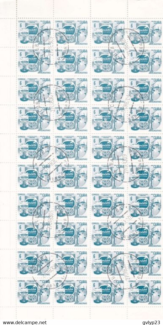 EXPORTATIONS OBLITéRéS FEUILLES DE 80 TIMBRES  N° 2338+2341+2343+2345 YVERT ET TELLIER 1982 - Collections, Lots & Séries