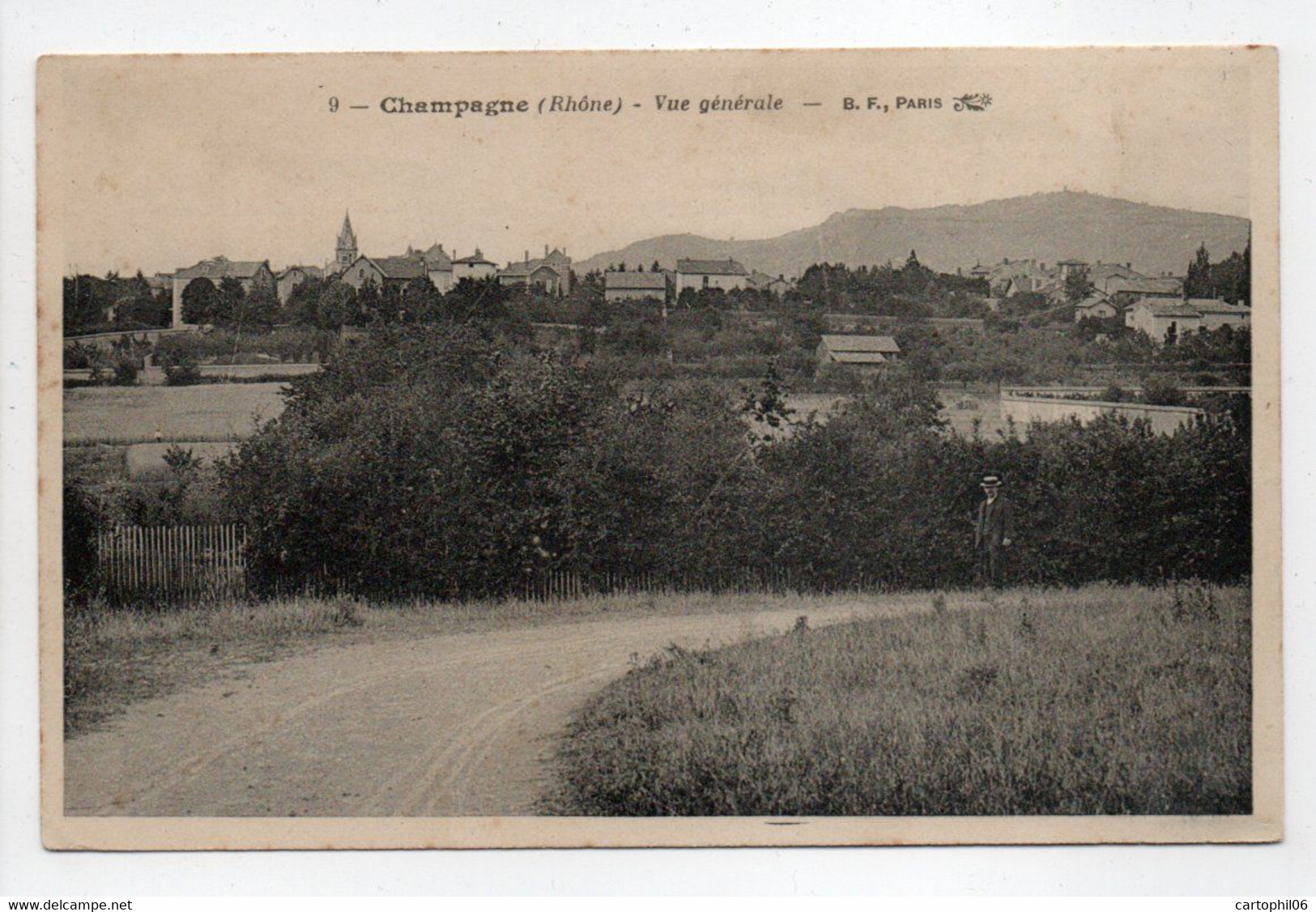 - CPA CHAMPAGNE (69) - Vue Générale 1911 - Edition B. F. N° 9 - - Andere & Zonder Classificatie