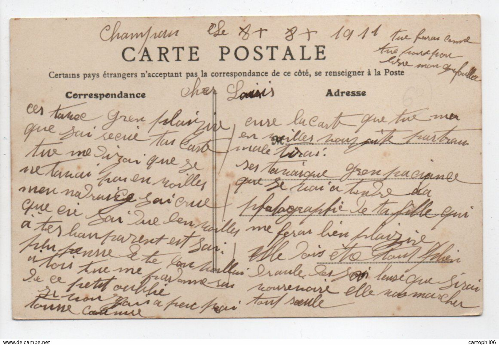- CPA CHAMPAGNE (69) - Vue Générale 1911 - Edition B. F. N° 9 - - Autres & Non Classés