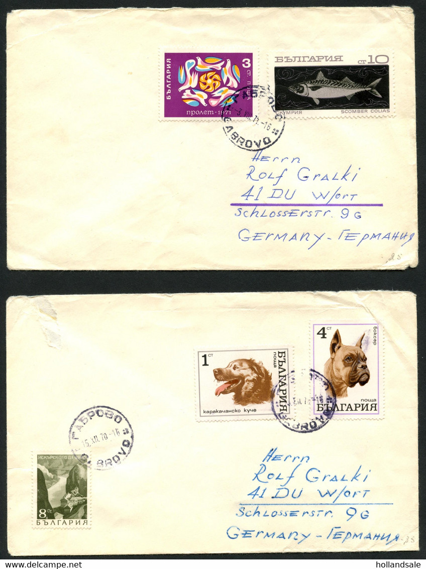 BULGARIA - Two (2) Covers Sent To Germany With Pictoral Stamps. - Briefe U. Dokumente