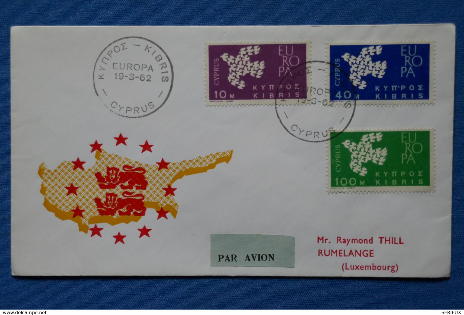 P2 GRECE BELLE LETTRE 1962 EUROPA POUR RUMELAGE LUXEMBOURG+ AFFRANCHISSEMENT PLAISANT - Briefe U. Dokumente