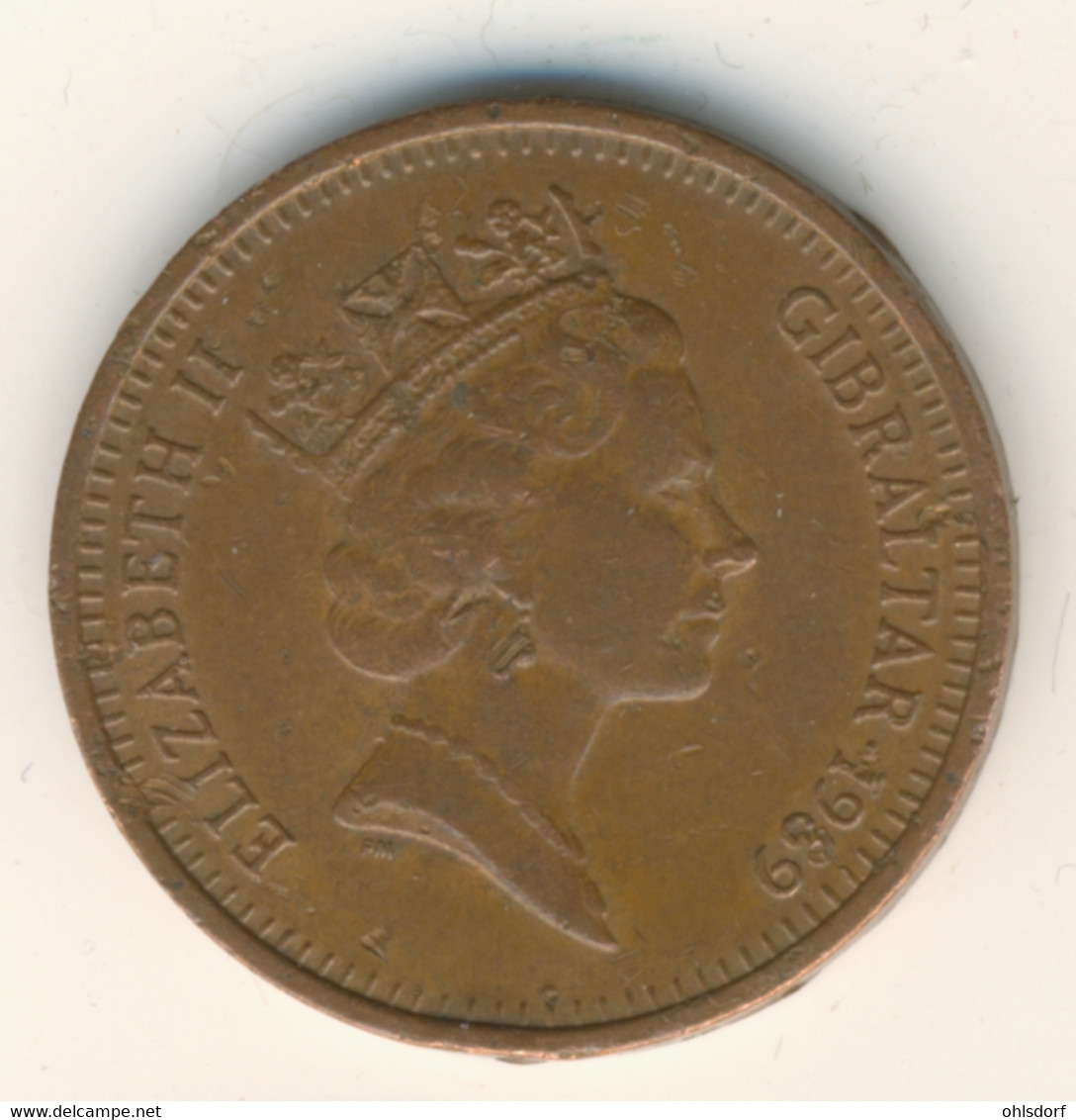 GIBRALTAR 1989: 2 Pence, KM 21 - Gibraltar