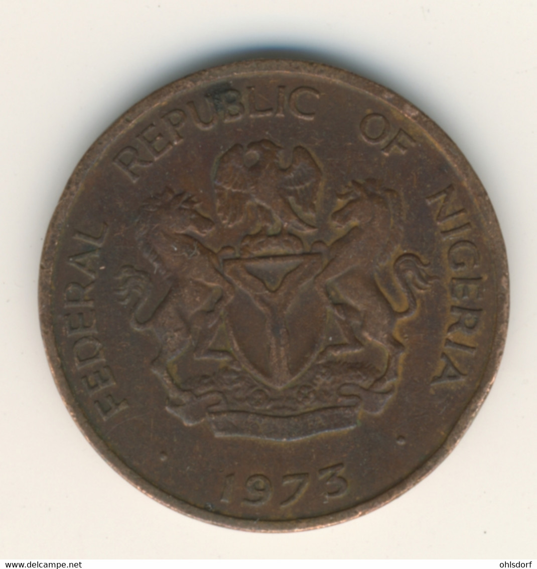 NIGERIA 1973: 1 Kobo, KM 8.1 - Nigeria