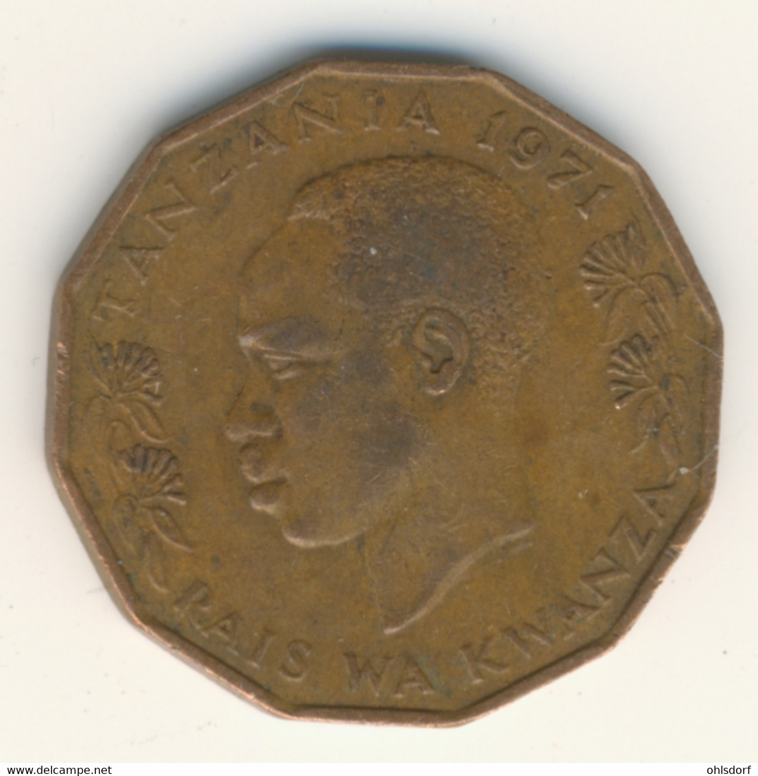 TANZANIA 1971: 5 Senti, RARE, KM 1 - Tanzania