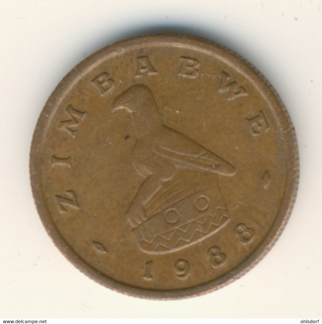 ZIMBABWE 1988: 1 Cent, KM 1 - Zimbabwe