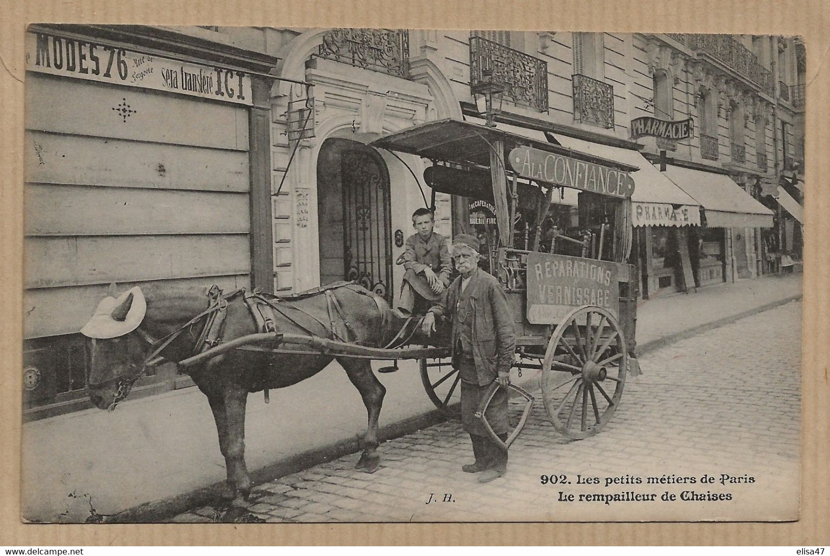 75  PARIS  LES  PETITS    METIERS   DE PARIS  LE  REMPAILLEUR  DE  CHAISES - Artesanos De Páris