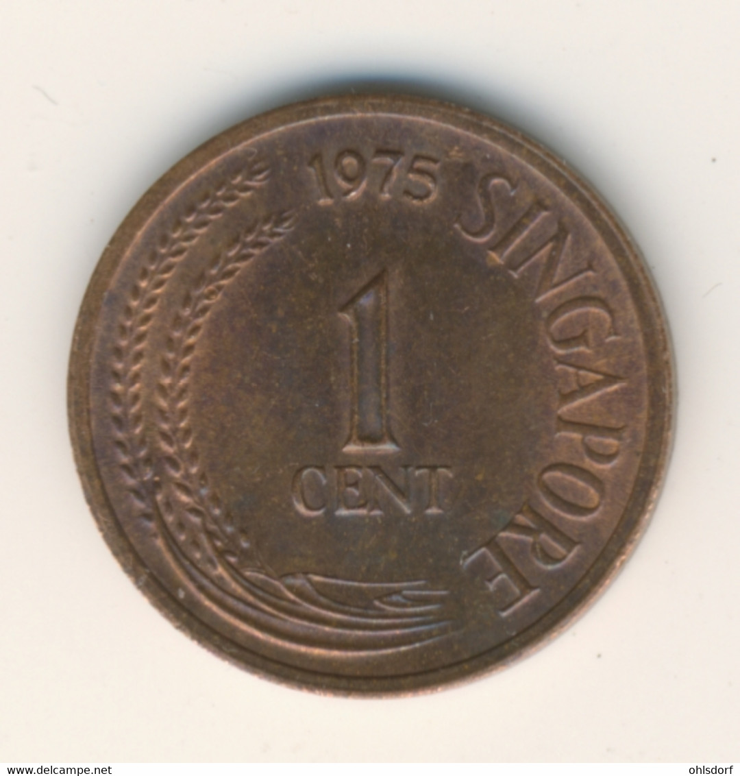 SINGAPORE 1975: 1 Cent, KM 1 - Singapour