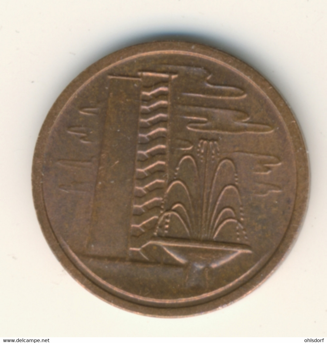 SINGAPORE 1975: 1 Cent, KM 1 - Singapour