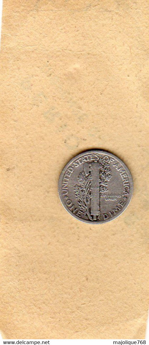 Monnaie Des états-unis 10 CENTS ARGENT "Mercury Dime" 1917 - TTB - 1916-1945: Mercury