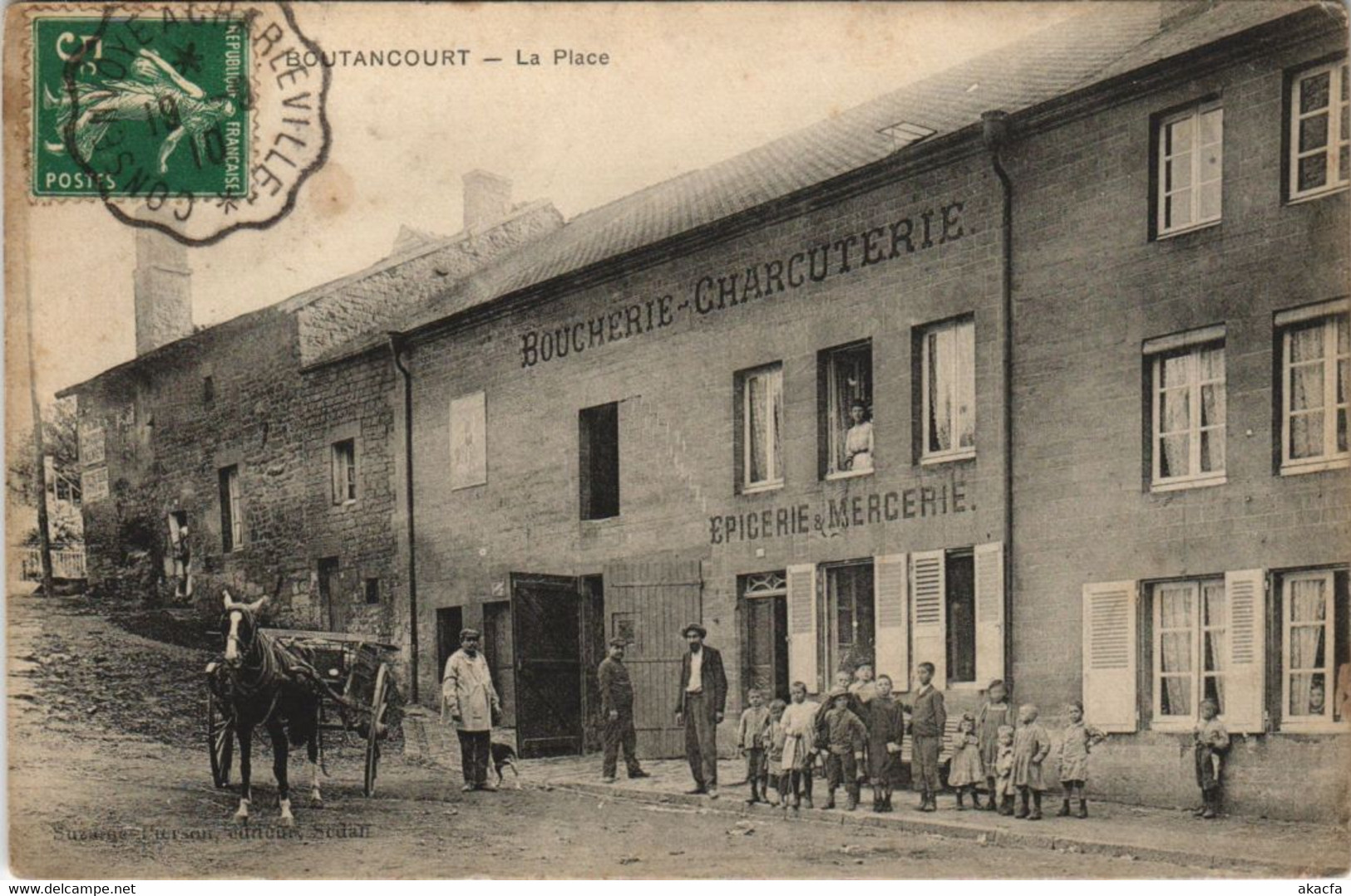 CPA BOUTANCOURT La Place Choucherie-Charcuterie 21004 (809530) - Other & Unclassified