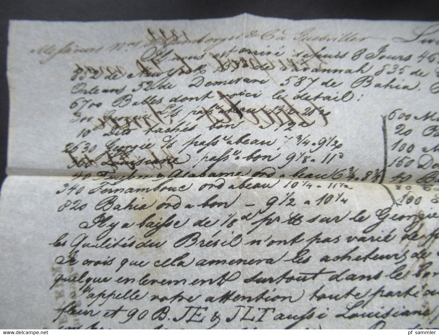 GB 1822 Forwarded letter aus Liverpool via Calais Forwarder Jacques Leveux Calais Faltbrief mit Inhalt