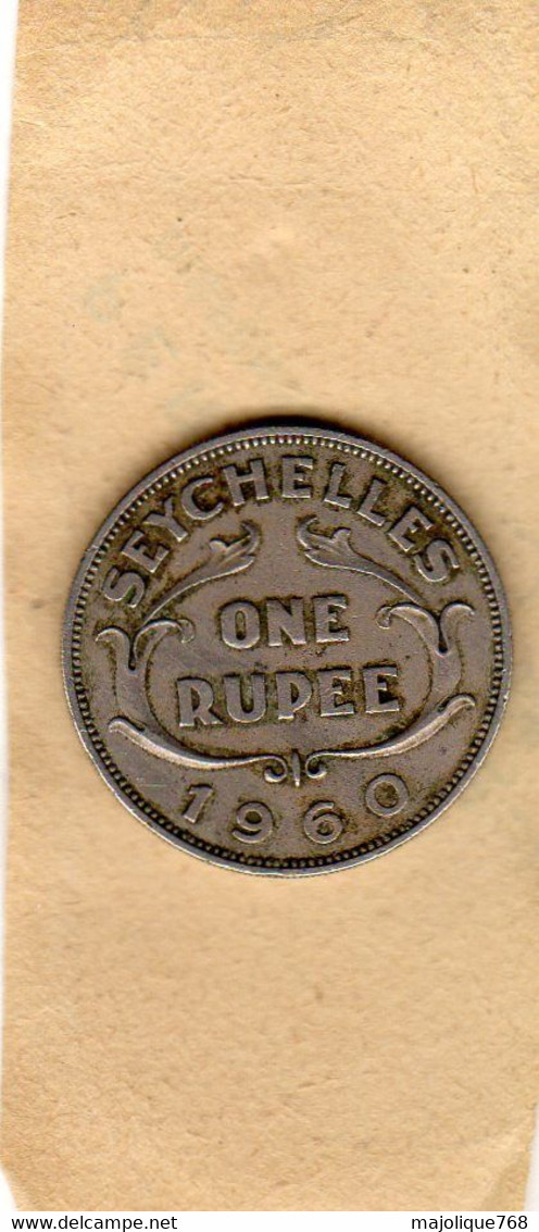 Monnaies  Des Seychelles - One Rupee 1960 Elizabeth II 1st Portrait En Copper-nickel - TTB - Seychelles