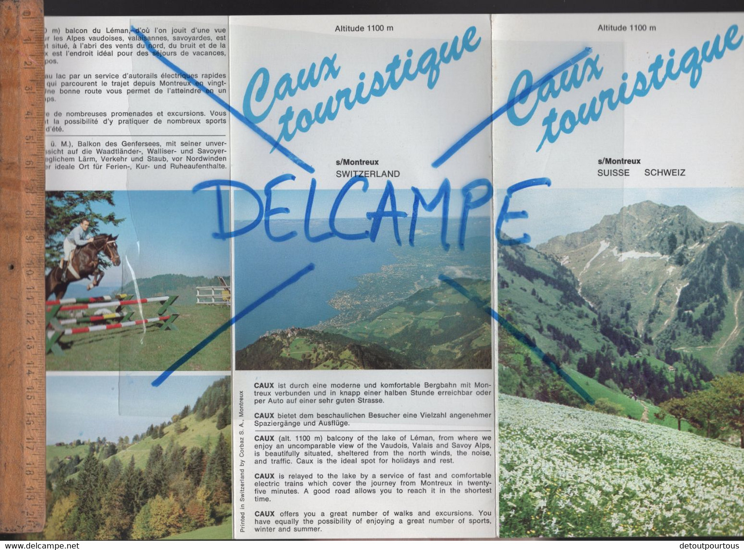 Dépliant Touristique CAUX S/ MONTREUX Suisse - Cuadernillos Turísticos