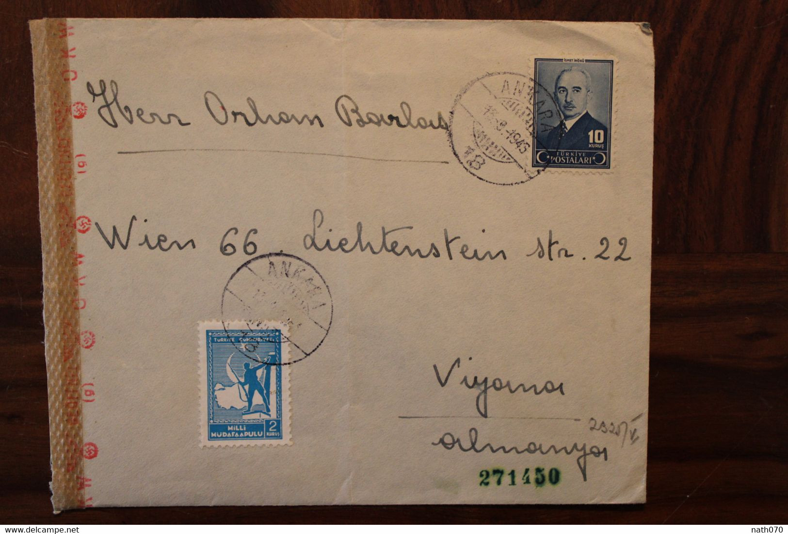 1943 Turquie Türkei Cover Alemanya Germany Allemagne Censorship OKW - Covers & Documents