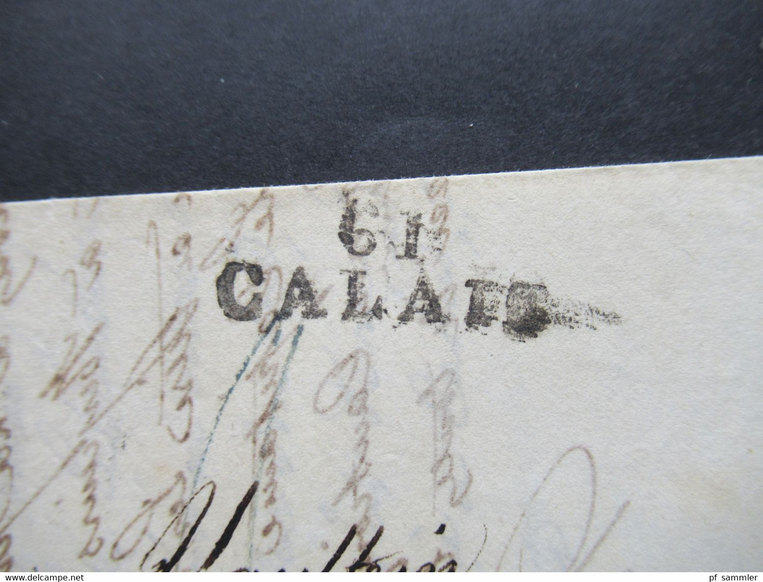 GB 13.11.1826 Forwarded Letter Via Calais Forwarder Par Isaak Vital Calais Faltbrief Mit Inhalt Stempel K1 29 Nov 1826 - ...-1840 Préphilatélie