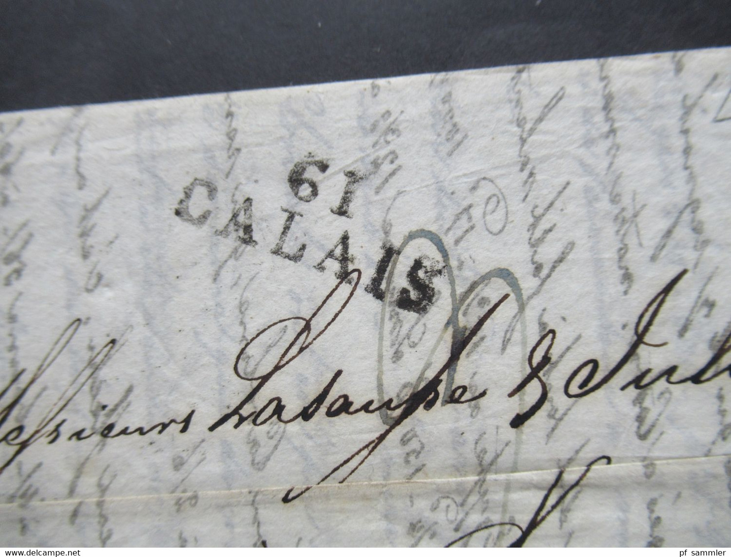 GB 15.4.1826 Forwarded Letter Aus London Via Calais Forwarder Par Entremisse Ph. Devot &Cie A Calais Faltbrief M. Inhalt - ...-1840 Precursores