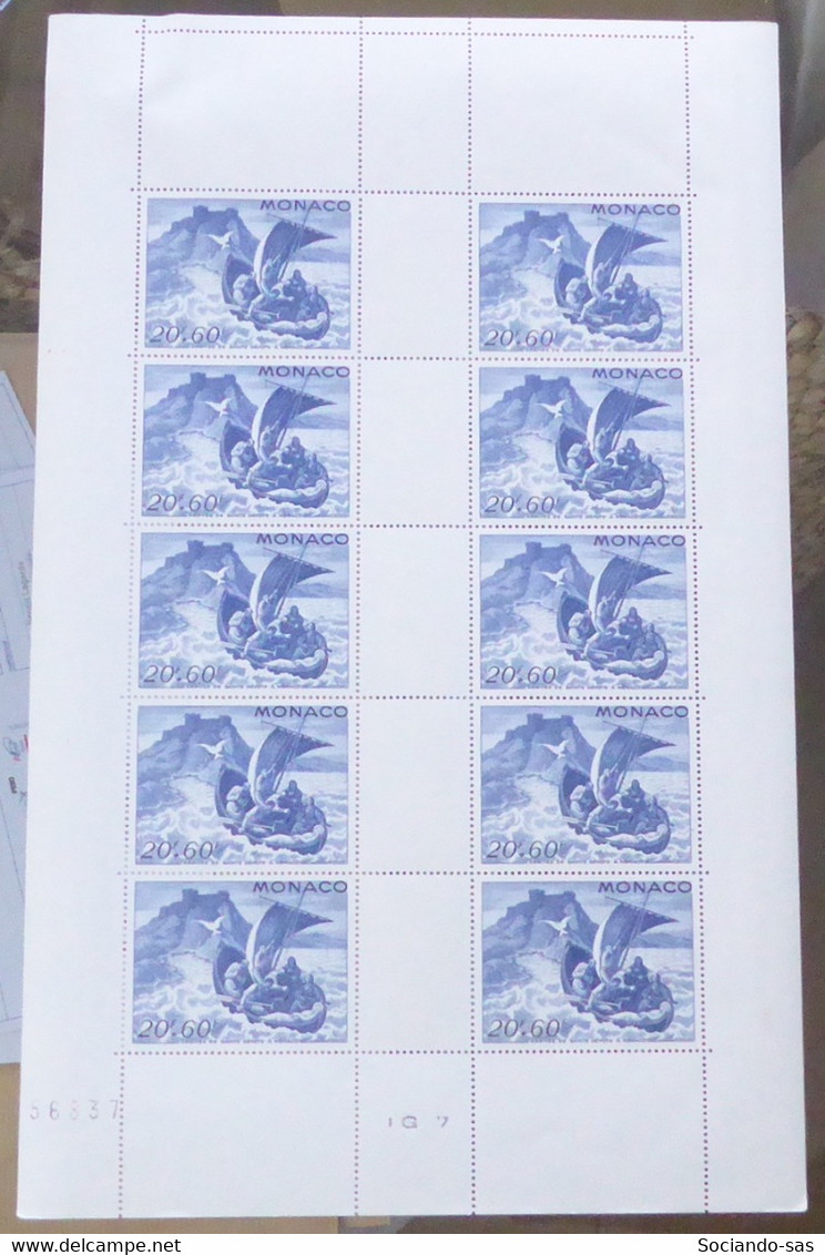 Monaco - 1944 - N°Yv. 273 - Sainte Dévote - Feuille Complète - Neuf Luxe ** / MNH / Postfrisch - Unused Stamps