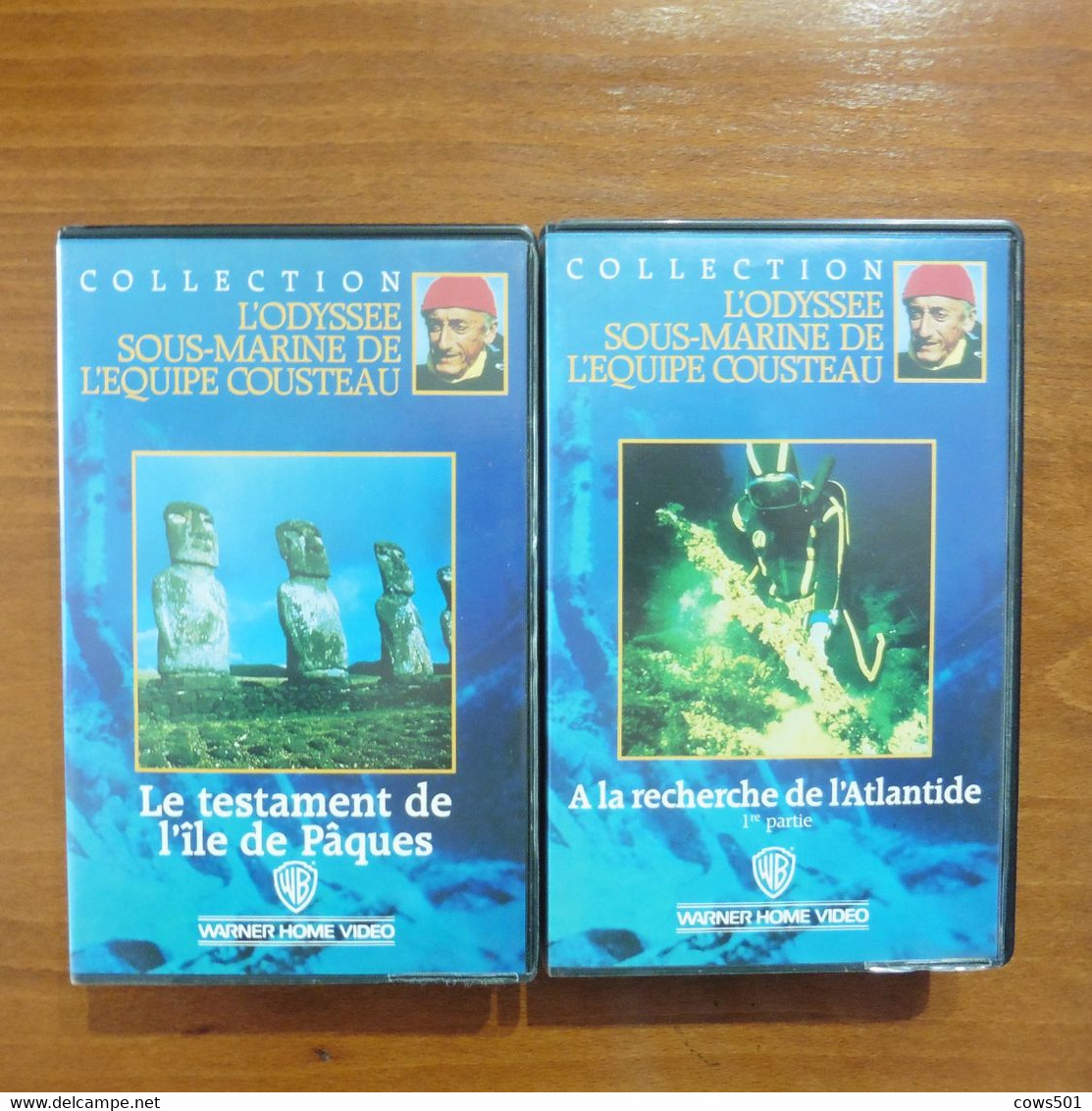 10 cassettes  VHS L'Odyssée sous- Marine de l'équipe  du Commandant  Cousteau