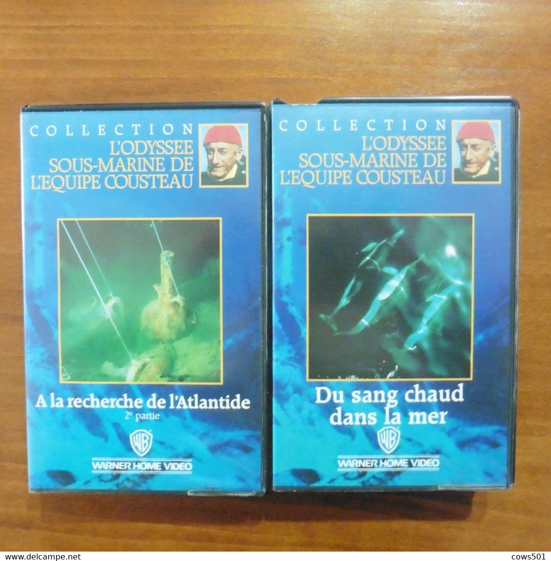 10 cassettes  VHS L'Odyssée sous- Marine de l'équipe  du Commandant  Cousteau