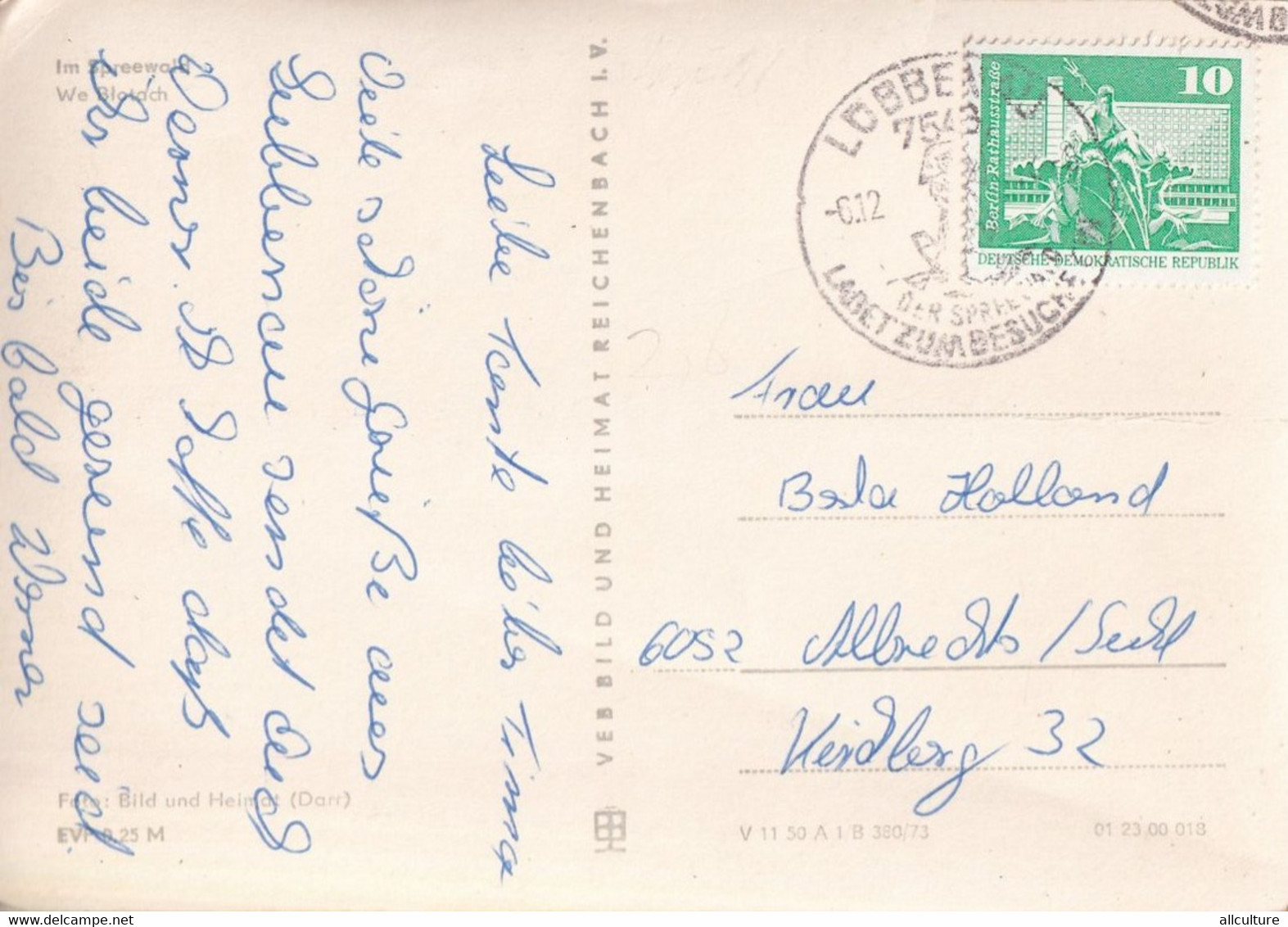 A2310 - WE BLOTACH - IM SPREEWALD  LUEBBEN DEUTSCHLAND 1932 USED POSTCARD - Luebben (Spreewald)