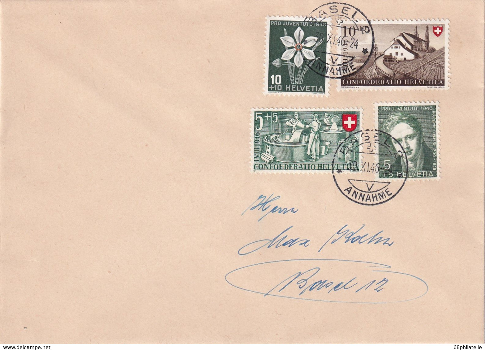 SUISSE  1946 LETTRE DE BASEL - Other & Unclassified