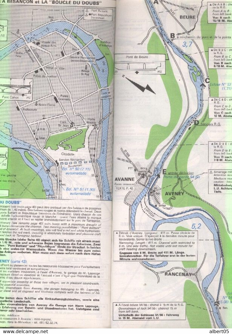 Guide Du Doubs Et Du Canal Du Rhône Au Rhin - Guide Vagnon - Navigation Fluviale - Edtion Janvier 1983 - Schiffe