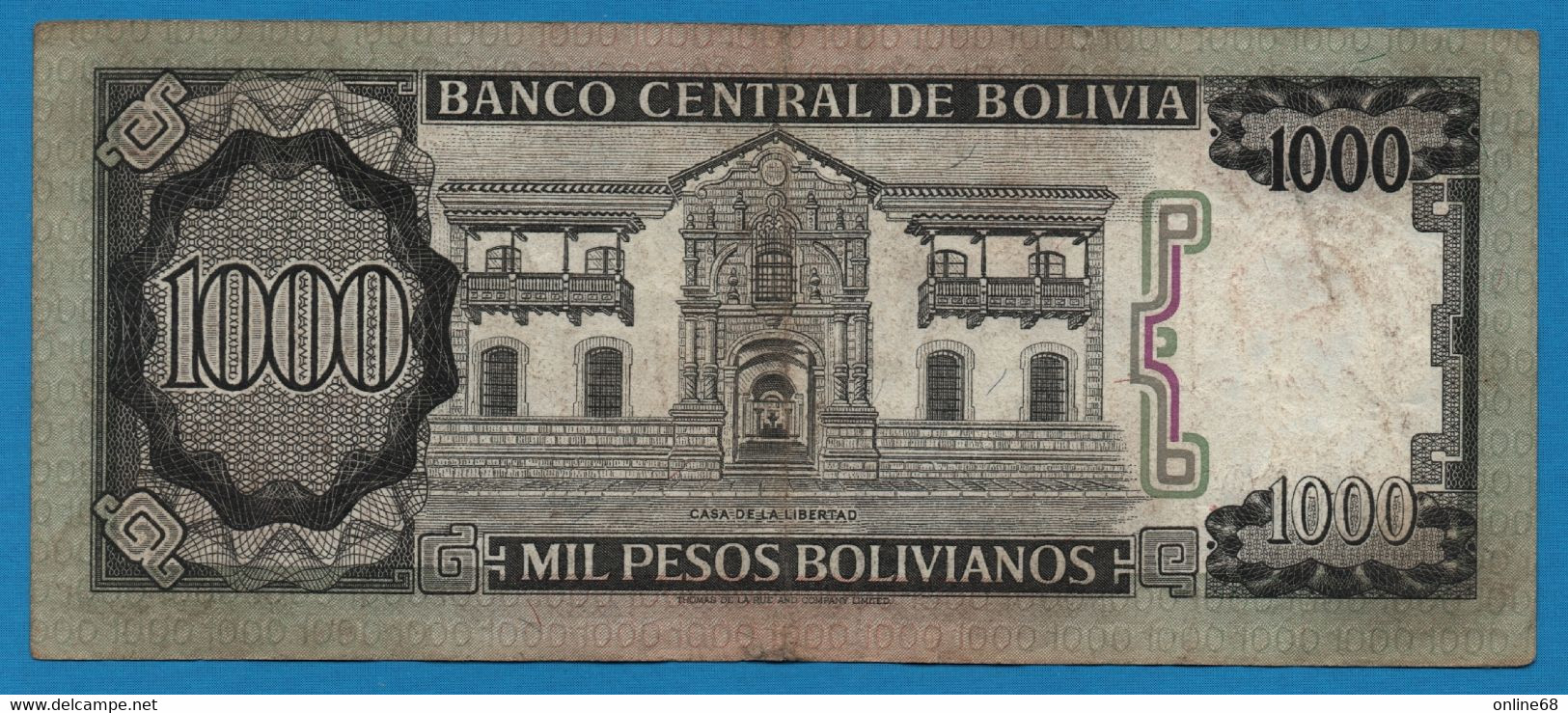 BOLIVIA 1.000 Pesos Bolivianos D.25.06.1982 # E2677203 P# 167 - Bolivie