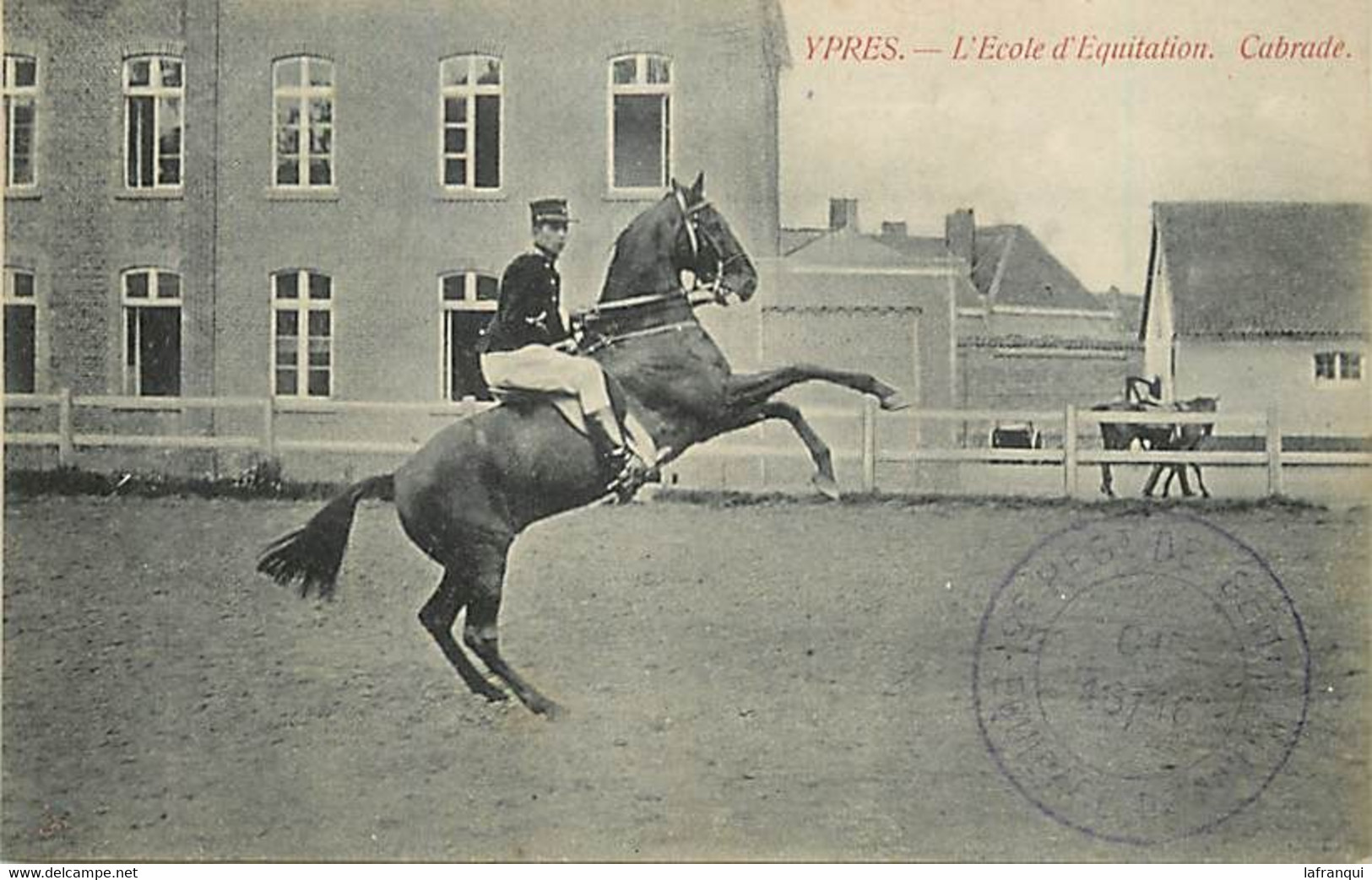 Pays Div- Ref Y727- Belgique - Ypres - Leper  - Chevaux - Ecole D Equitation  - Cabrade -marcophilie -cachets -cachet - - Ieper