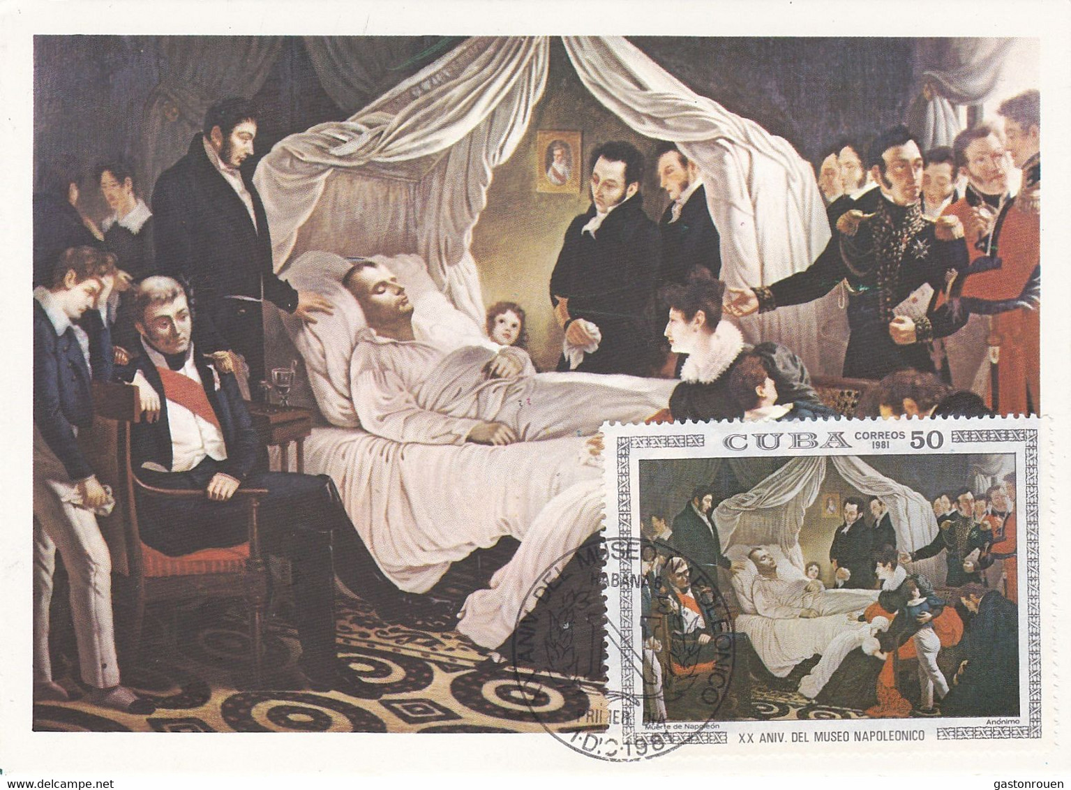 Carte Maximum Napoléon Bonaparte 1981 Cuba Mort De Napoléon Peinture Painting - Maximum Cards