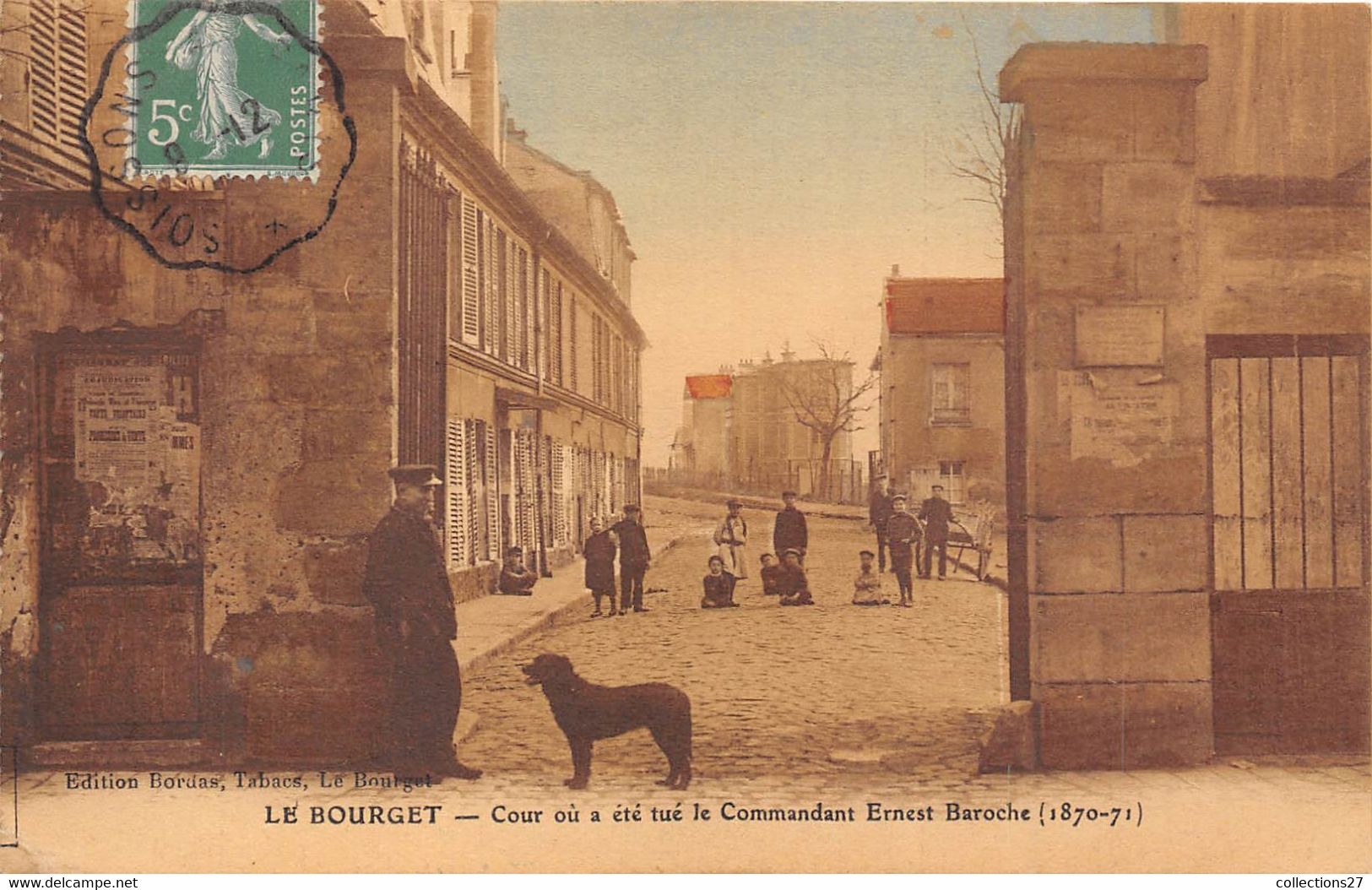 93-LE-BOURGET- COUR OU A ETE TUE LE COMMANDANT ERNEST BAROCHE 1870/71 - Le Bourget