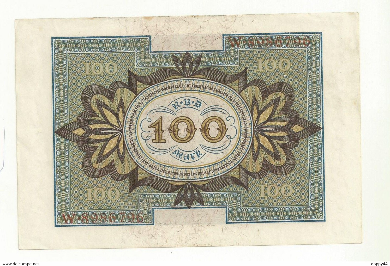 BILLET NEUF REICHSBANKNOTE  100 MARK  CRAQUANT  TRES FRAIS. - 100 Mark