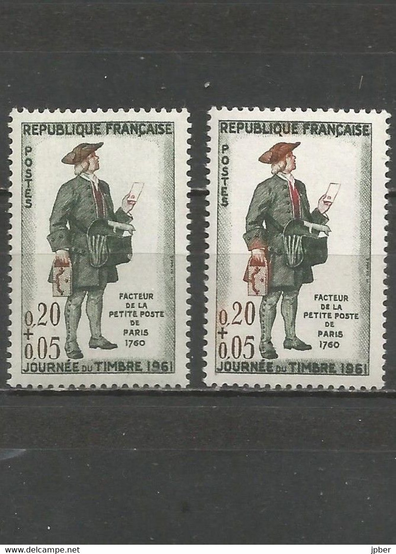 France - Facteur De La Petite Poste N°1285** Et 1285cu** "Gilet Rouge" - Unused Stamps